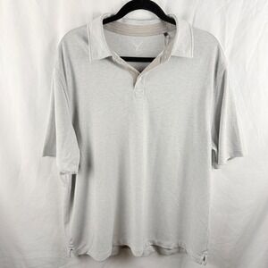 Nicoby Light Gray Performance Golf Polo Shirt XL Preppy Lightweight Tennis‎